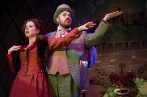 A man and woman dance together