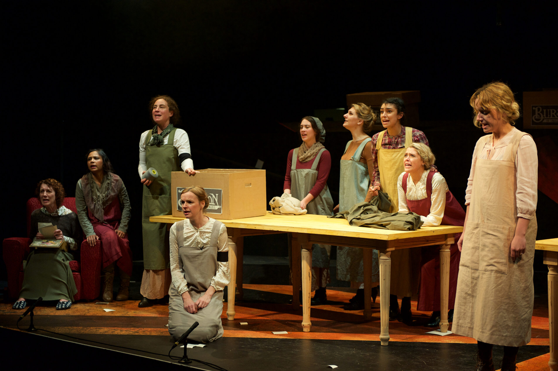 Turn of the 20th century women factory workers