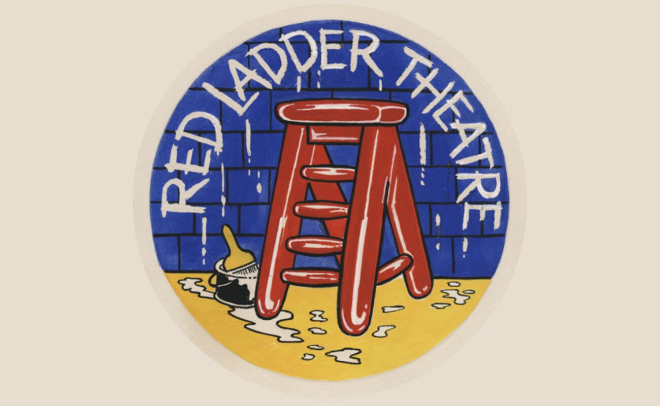 Illustrated red ladder